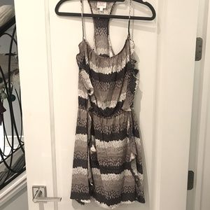 Parker Gray Print Racerback Mini Dress